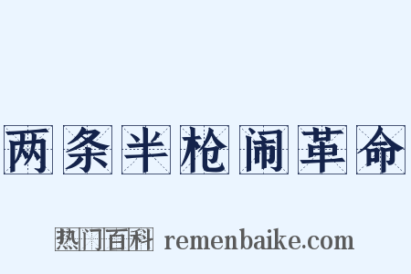 两条半枪闹革命是什么意思的图片